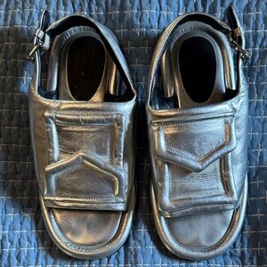 Tibi Silver Beryn sandals 39
